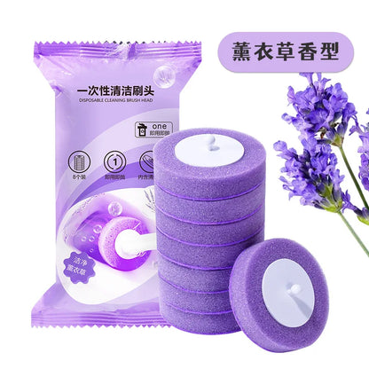 Disposable Toilet Brush Replacement Heads (3 Colors)