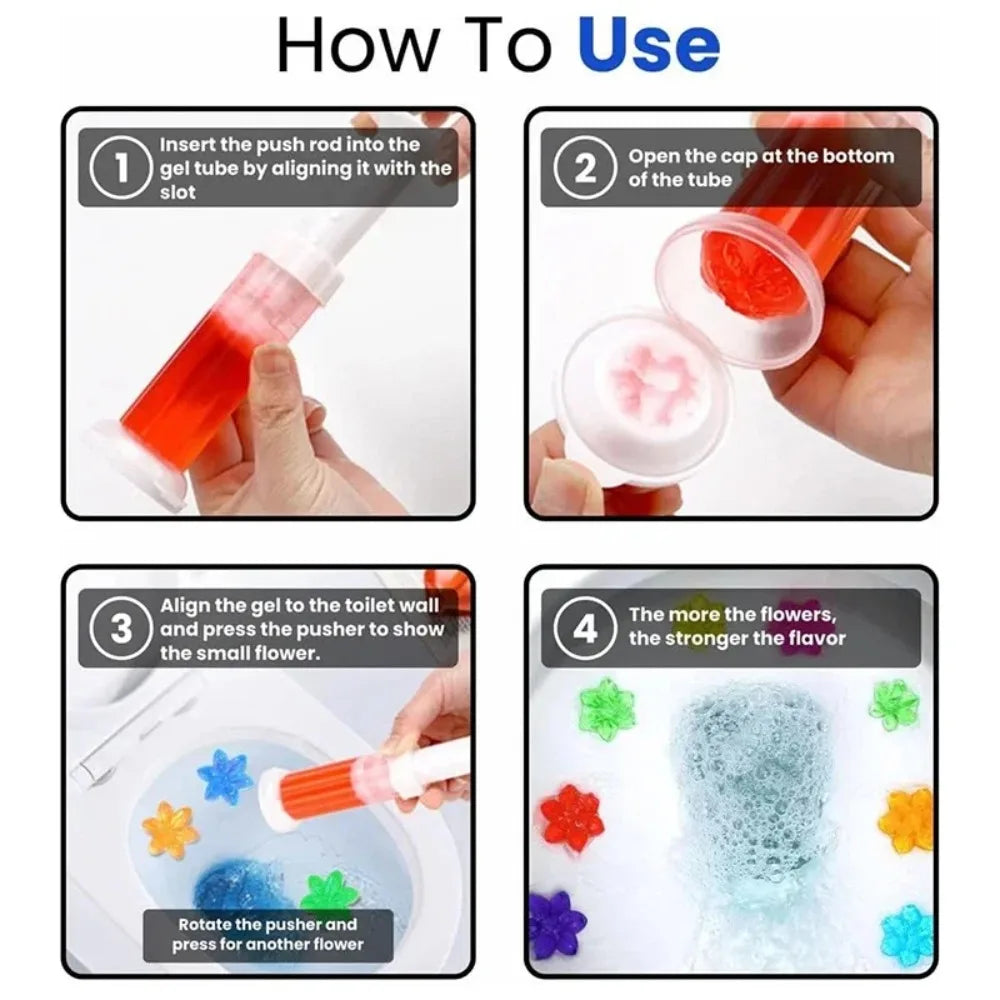 Flower Shaped Toilet Gel Fresheners