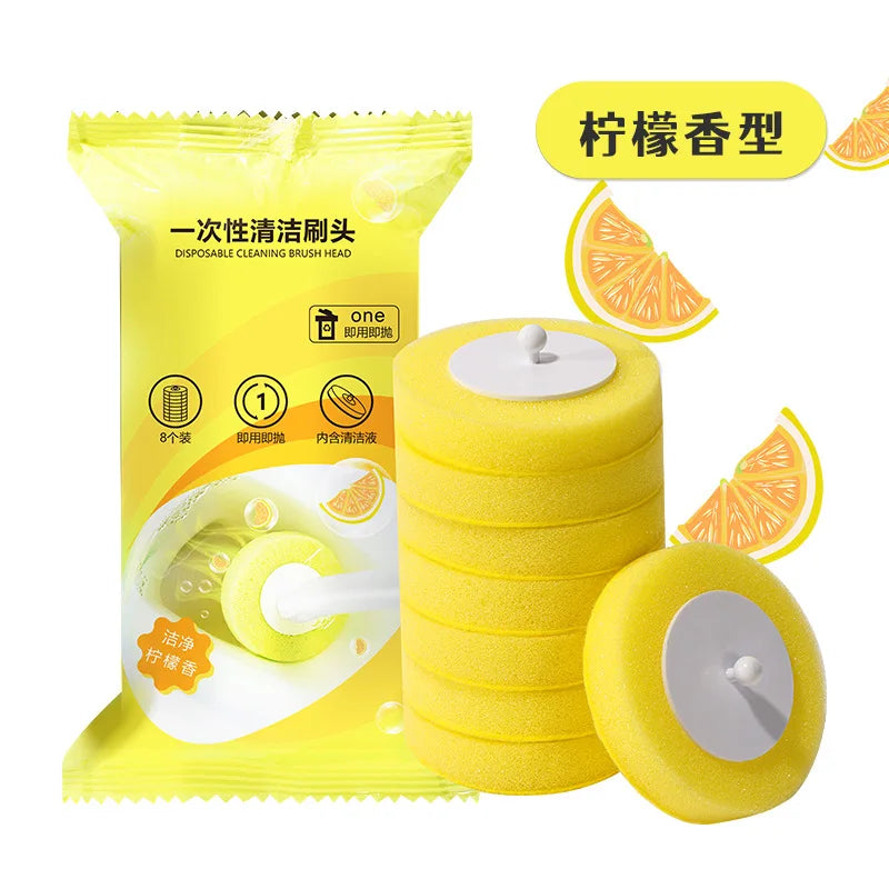 Disposable Toilet Brush Replacement Heads (3 Colors)