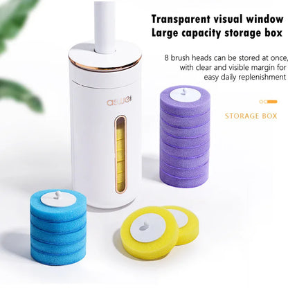 Disposable Toilet Brush Replacement Heads (3 Colors)